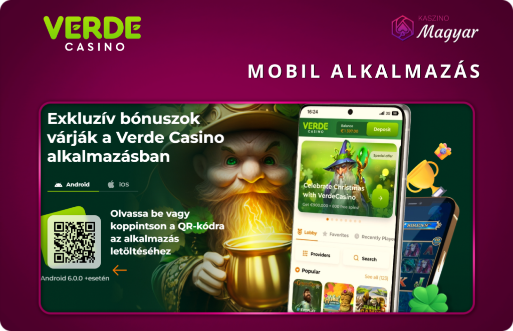 Verde Casino mobilalkalmazás