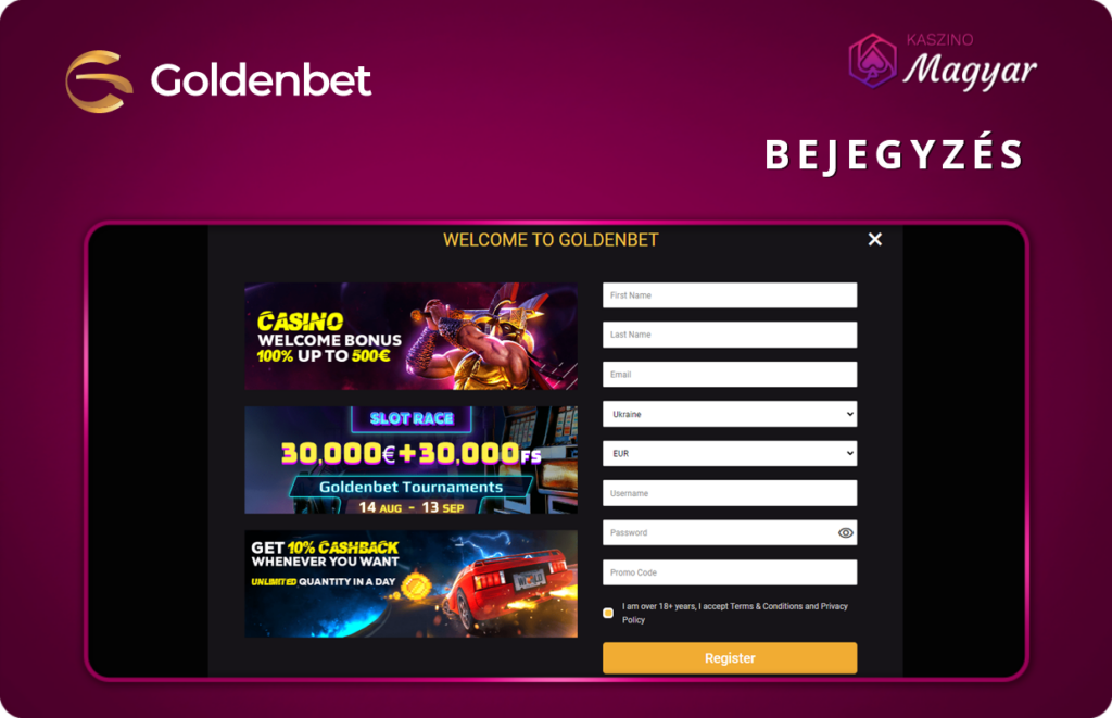 Goldenbet regisztráció