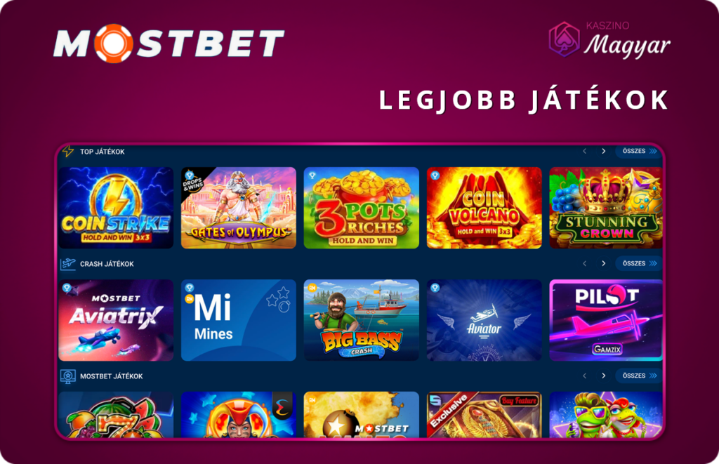 Legjobb online nyerőgép a Mostbet-en