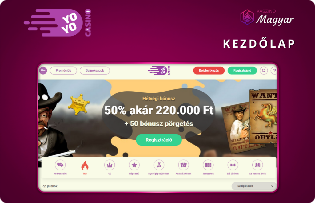 YoYo Casino Kezdolap