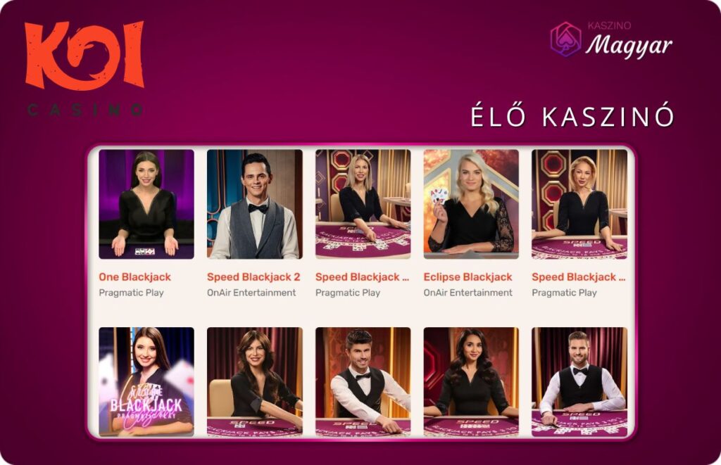 KoiCasino Élő Kaszinó