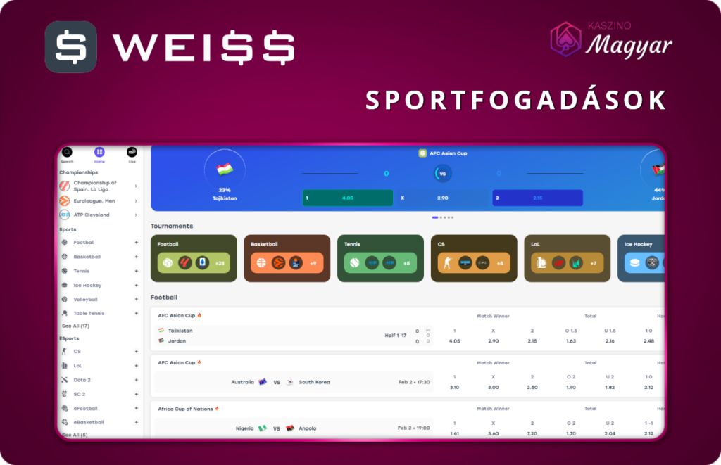 Sportfogadások a Weiss