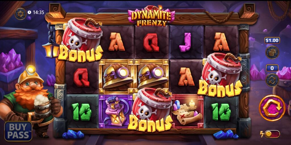 Dynamite Frenzy Free Spins