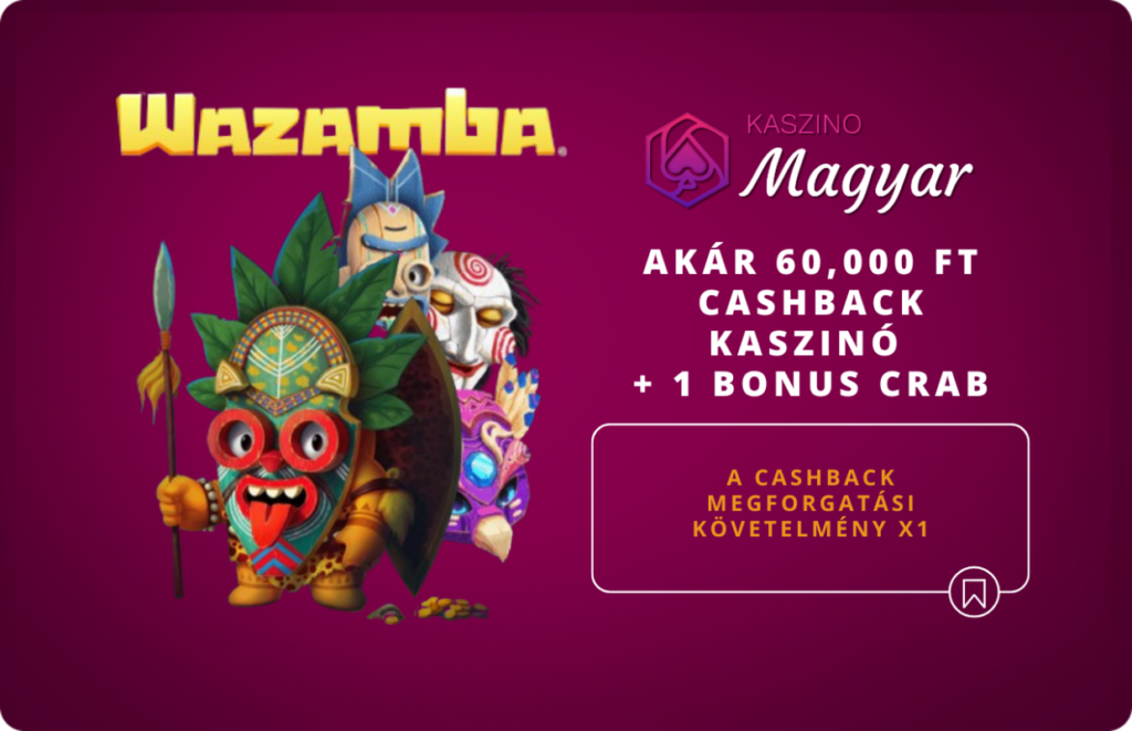 Akár 60,000 Ft Cashback kaszinó + 1 Bonus Crab