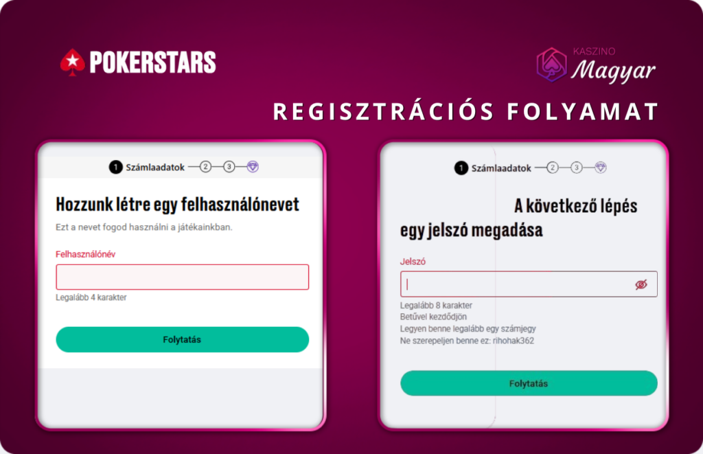 Regisztráció pokerstars