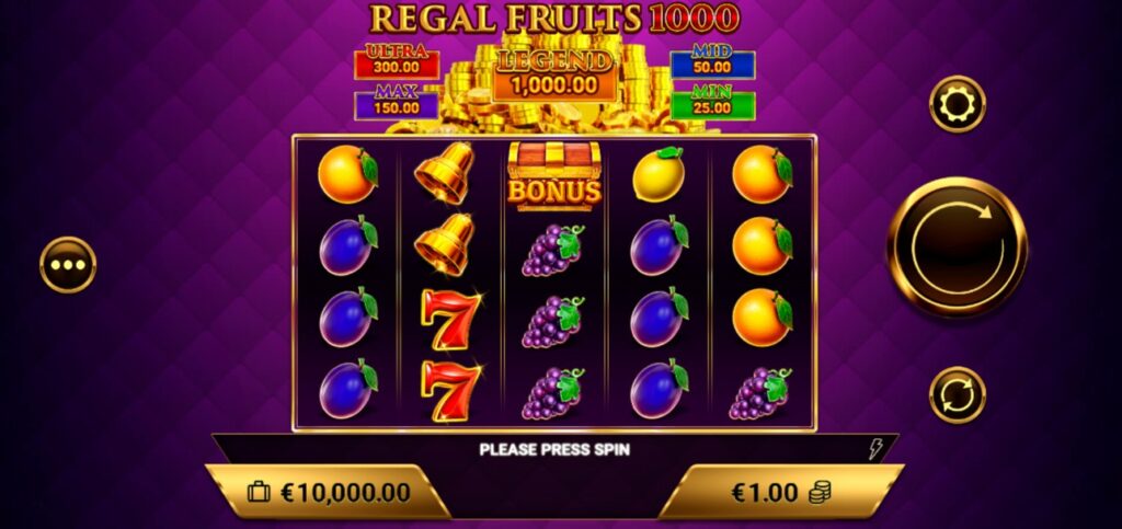 Regal Fruits 1000 Game